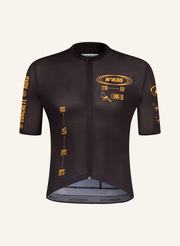 CAFÉ DU CYCLISTE Radtrikot PARIS SCHWARZ / DUNKELGELB