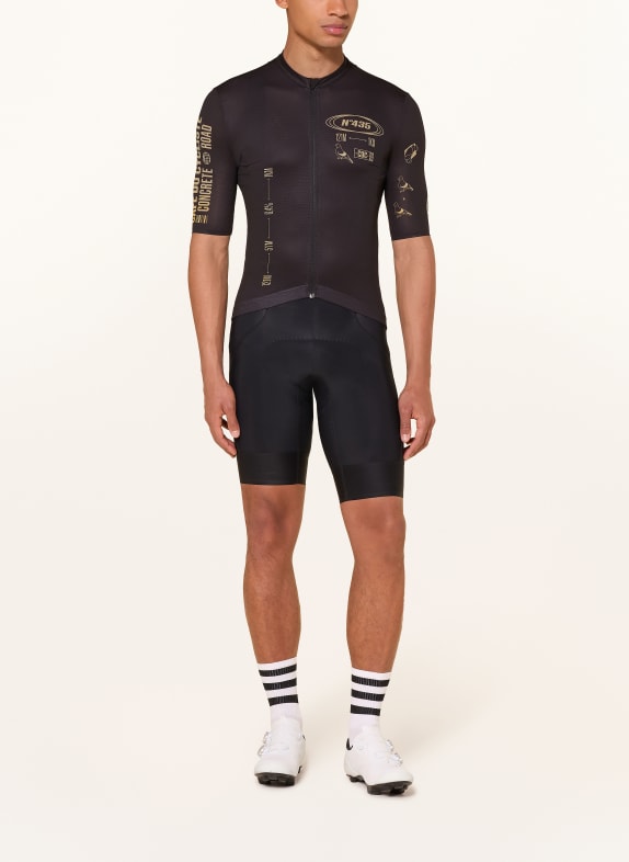 CAFÉ DU CYCLISTE Fietsshirt PARIS ZWART / DONKERGEEL