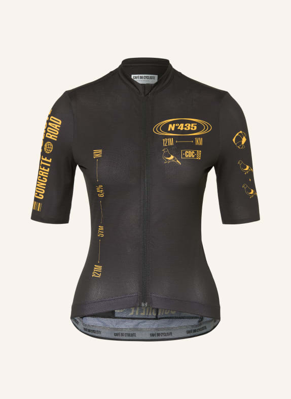 CAFÉ DU CYCLISTE Fietsshirt PARIS ZWART / GEEL
