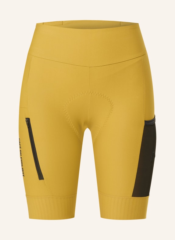 CAFÉ DU CYCLISTE Radhose ELSA mit gepolstertem Einsatz DUNKELGELB / SCHWARZ