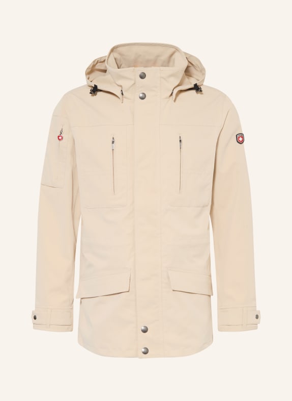 WELLENSTEYN Funktionsjacke mit abnehmbarer Kapuze CREME