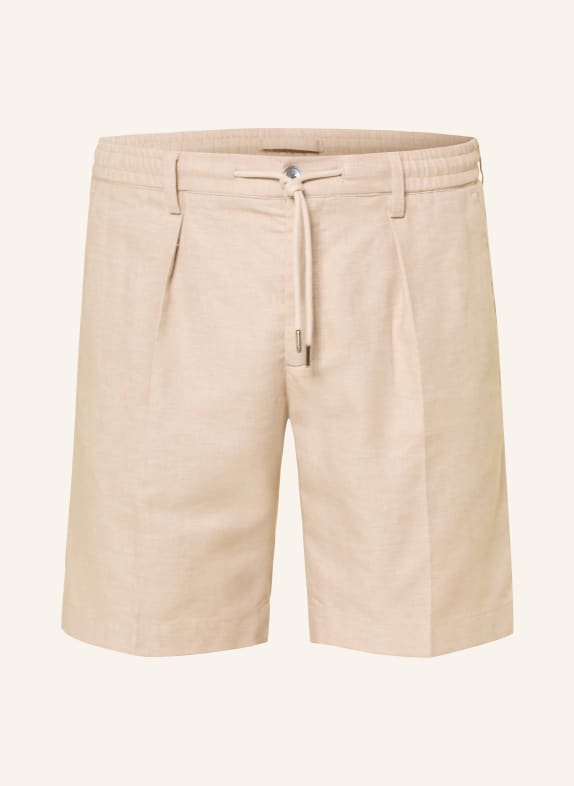 PROFUOMO Linen shorts BEIGE