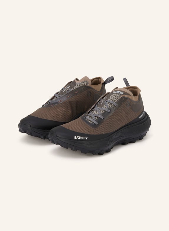 SATISFY Trailrunningschoenen THE ROCKER MARRON FONCÉ / ZWART