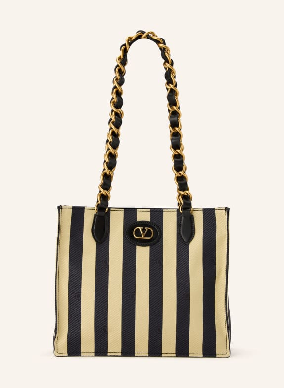 VALENTINO GARAVANI Shopper LASEINE SMALL SCHWARZ / GOLD / HELLGELB