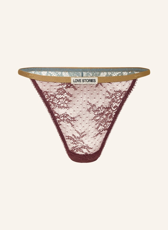 LOVE Stories Slipy WILD ROSE TMAVĚ ČERVENÁ / ČERNOŠEDÁ / OLIVOVÁ