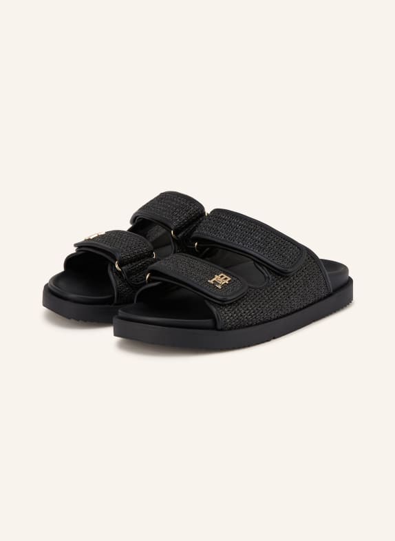 TOMMY HILFIGER Pantoletten SCHWARZ