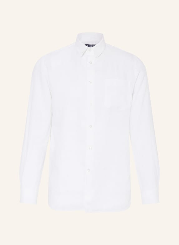 VILEBREQUIN Leinenhemd CAROUBIS Comfort Fit WEISS