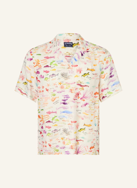 VILEBREQUIN Letní košile PESCADOR Comfort Fit BÍLÁ / ORANŽOVÁ / ZELENÁ