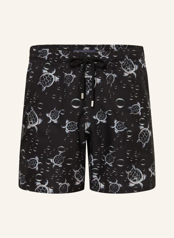 VILEBREQUIN MAHINA Swim Shorts BLACK / LIGHT GRAY