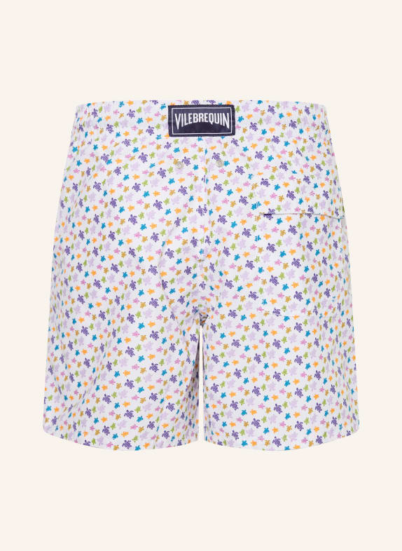 VILEBREQUIN Zwemshort MOOREA WIT / ORANJE / BLAUW
