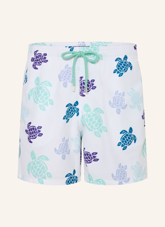 VILEBREQUIN TORTUES MULTICO Swim Shorts WHITE / MINT / BLUE