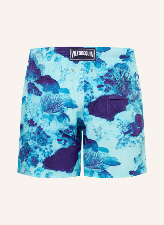 VILEBREQUIN Zwemshort CORAL REEF TURQUOISE / DONKERPAARS / BLAUW