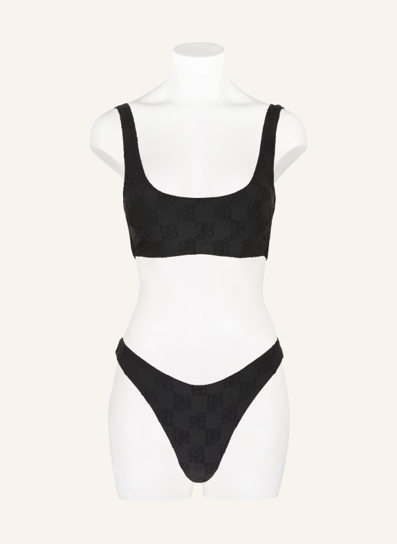 HUGO Bralette-bikinitop TERRY ZWART