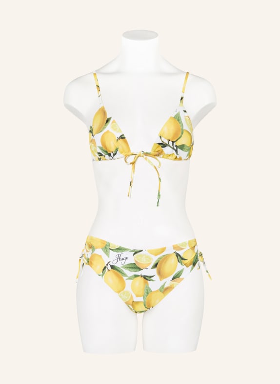 HUGO Basic bikinibroekje FANCY GEEL / OLIJF / WIT