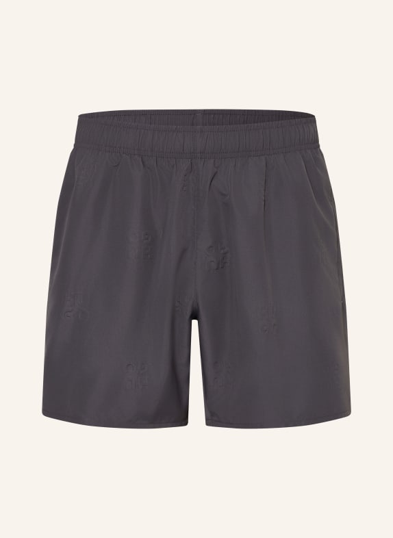 HUGO Badeshorts TONAL LOGO DUNKELGRAU