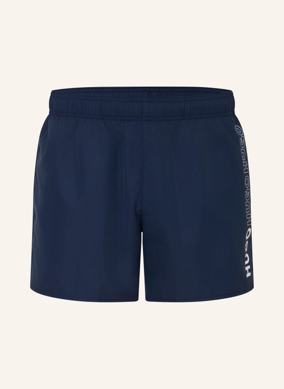 HUGO TIKI Swim Shorts DARK BLUE / WHITE