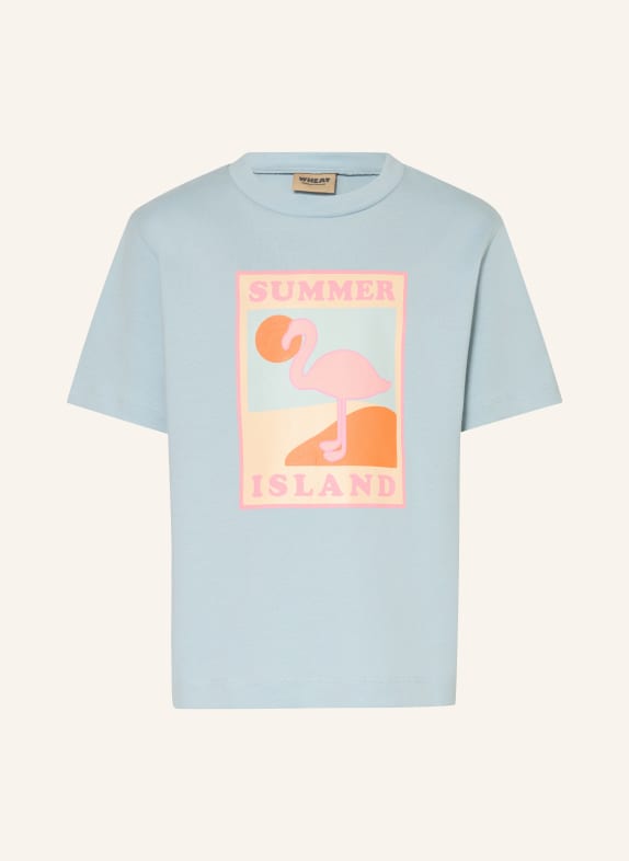 WHEAT T-shirt MIRSA LICHTBLAUW / ROZE / ORANJE