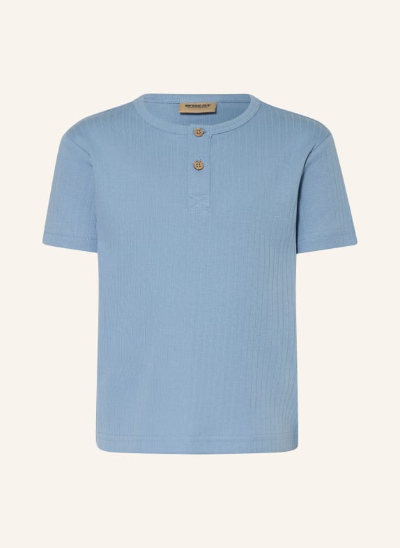 WHEAT Henley-Shirt LUMI HELLBLAU