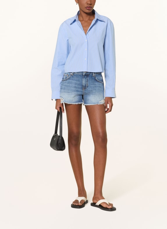 HUGO Overhemdblouse EPIC LICHTBLAUW / WIT