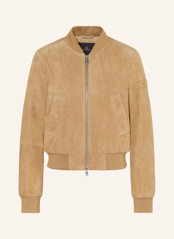 PEUTEREY Kožená bunda CHOISYA VELBLOUDÍ