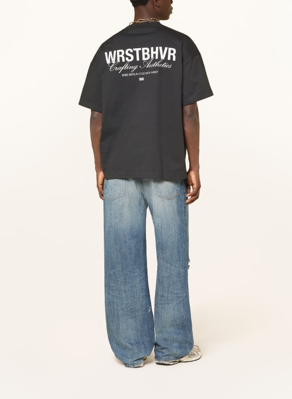 WRSTBHVR T-shirt STUDIO ZWART / WIT