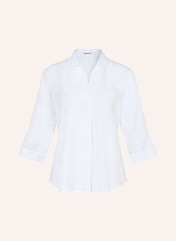 Soluzione Blouse-style shirt with 3/4 sleeves WHITE