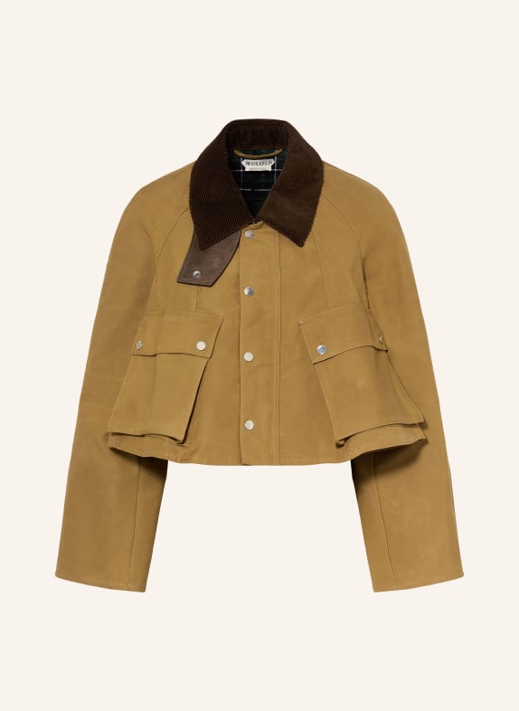 JW ANDERSON Cropped-Jacke BARN COGNAC