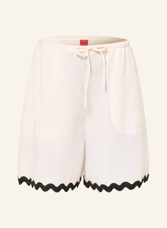HUGO HASLALA Shorts CREAM / BLACK