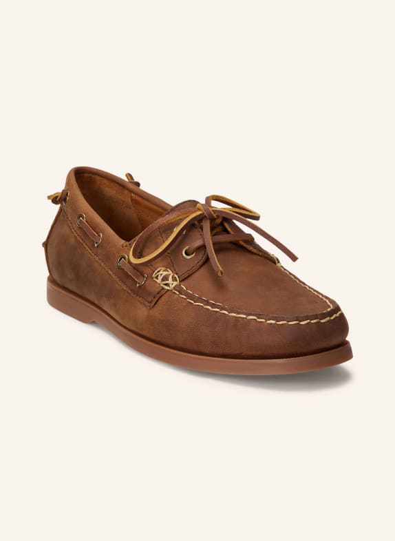POLO RALPH LAUREN MERTON boat shoes COGNAC