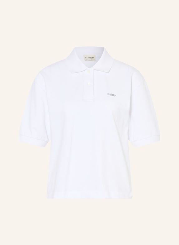 CLOSED piqué polo shirt WHITE