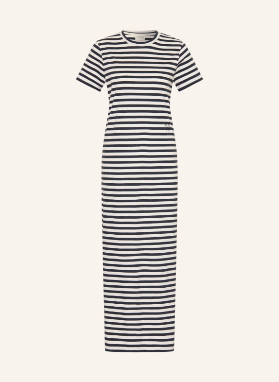 CLOSED Jerseykleid WEISS / DUNKELBLAU