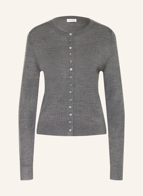 ALMADA LABEL HAYLA Cardigan with Silk DARK GRAY