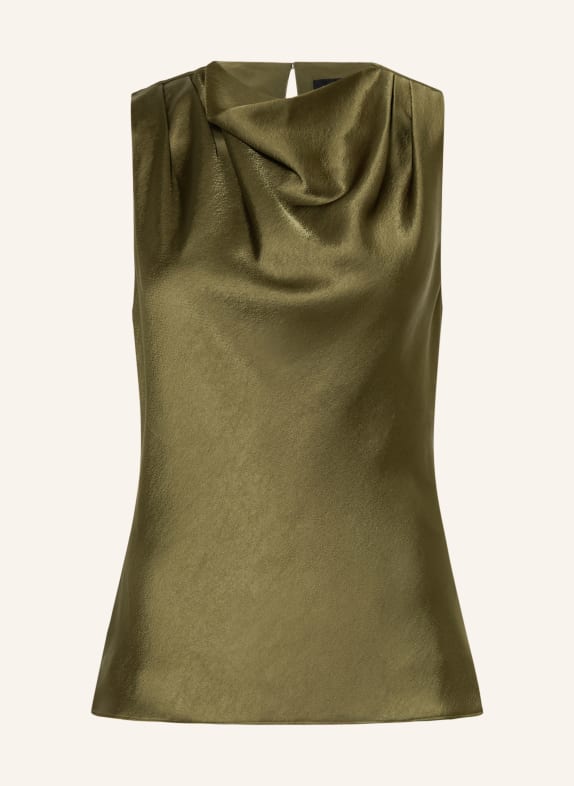 TED BAKER Blusentop ZEPHA aus Satin KHAKI