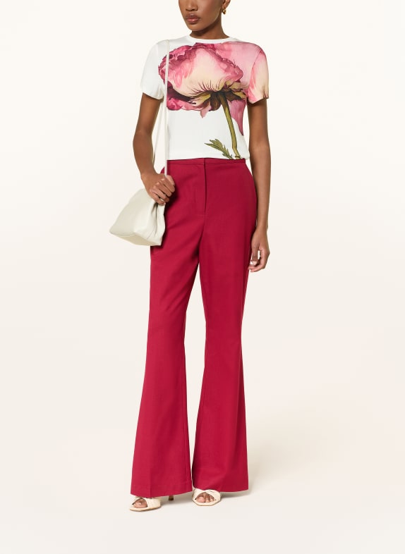 TED BAKER Tricou OBREY CREM / ROȘU ÎNCHIS / OLIV