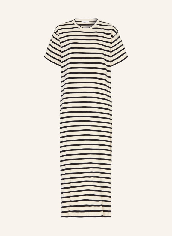 JIL SANDER Jerseykleid CREME / DUNKELBLAU
