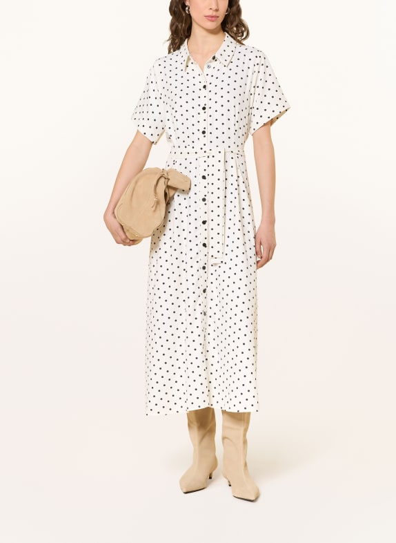 lollys laundry Robe chemise BLAKELL ÉCRU / NOIR