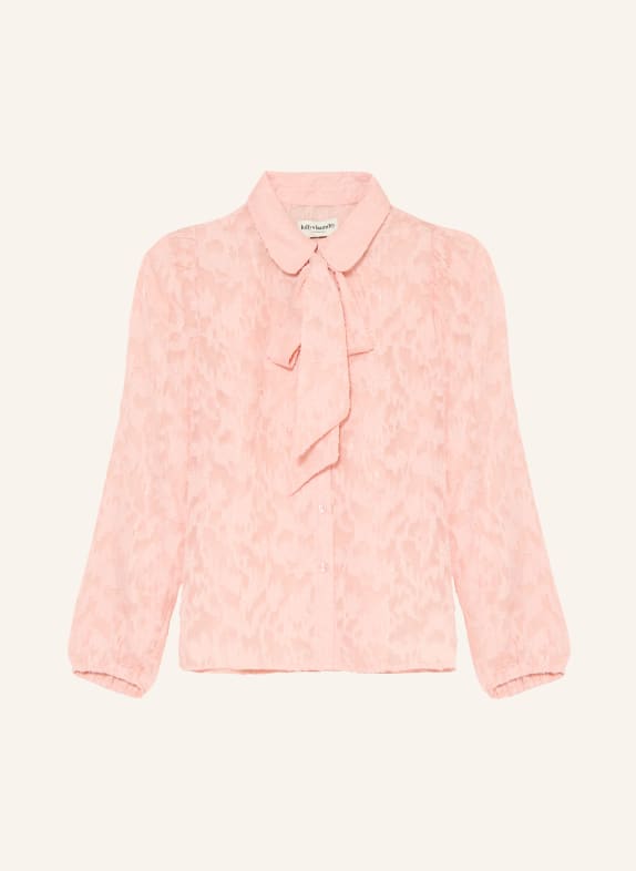 lollys laundry ELLIELL shirt blouse with detachable bow tie PINK