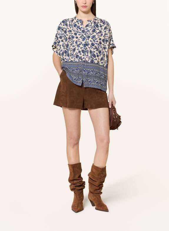 lollys laundry Blouse MYALL CRÈME / BLAUW / ZWART