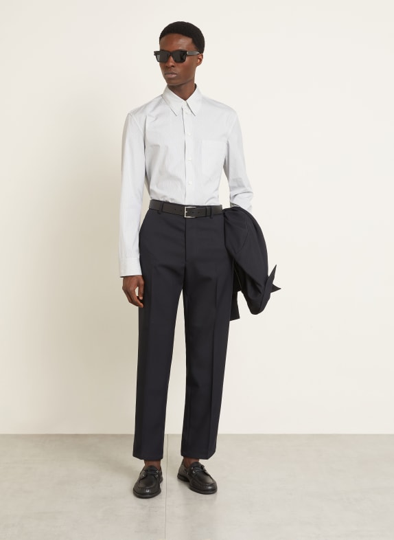 JIL SANDER Overhemd Relaxed Fit ECRU / DONKERBLAUW
