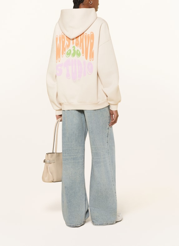 WRSTBHVR Hoodie FLYNN CRÈME / PAARS / ORANJE