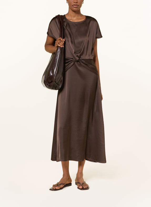InWear Robe en satin LAKEIW MARRON FONCÉ