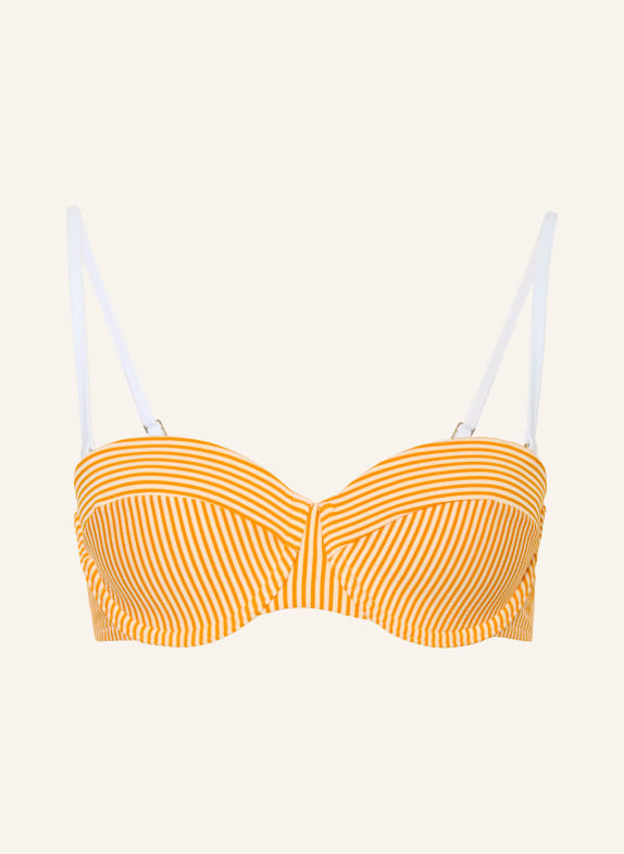 TOMMY HILFIGER Bügel-Bikini-Top ORANGE / WEISS