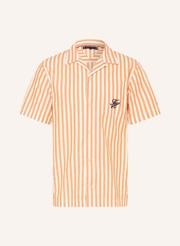 TOMMY HILFIGER Resorthemd Regular Fit ORANGE / WEISS