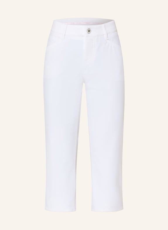 ALBERTO 3/4-Golfhose MONA-C - FX4 DRY COOLER® mit Schmucksteinen WEISS