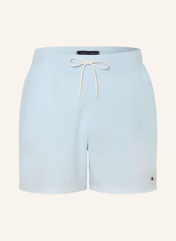 TOMMY HILFIGER Swim shorts WHITE / LIGHT BLUE