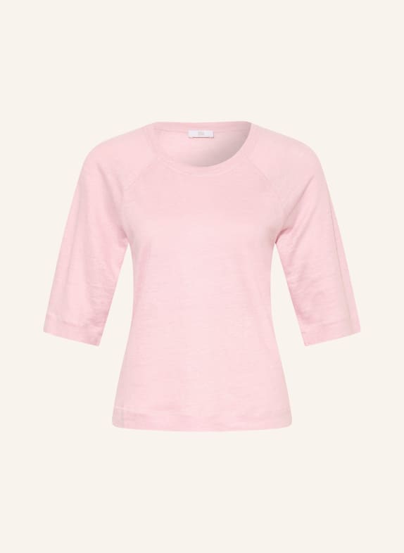 RIANI Lněné tričko SVĚTLE ČERVENÁ