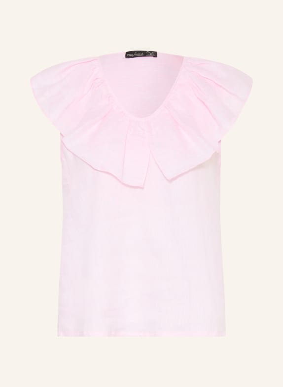 van Laack Blusentop VL-BINTOU-SV aus Leinen mit Rüschen ROSA