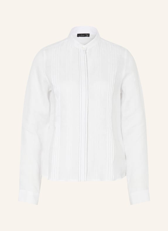 van Laack Leinenbluse VL-IKEM-SVPBK mit Schmucksteinen WEISS