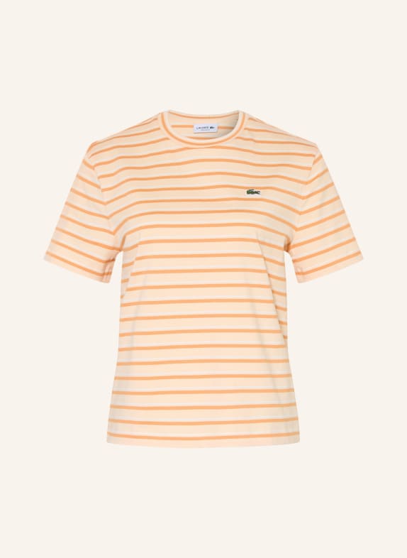 LACOSTE T-shirt ORANGE CLAIR / ORANGE / BLANC