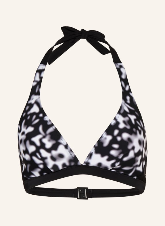 FIRE+ICE Góra bikini z wiązaniem na szyi JASMIN2 CZARNY / SZARY / BIAŁY